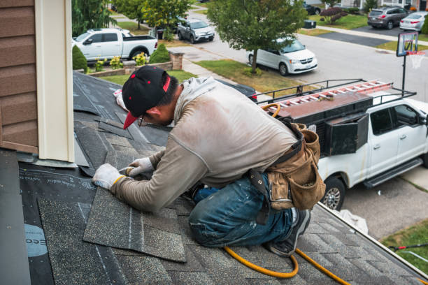 Professional Roofing technician working in Lake Mc Donald, MT
